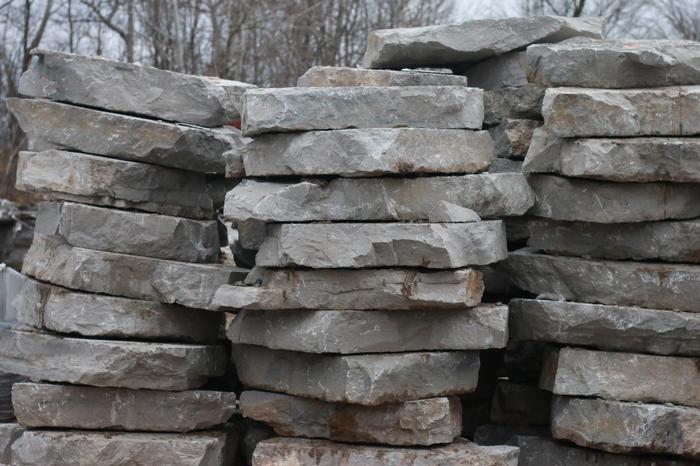 Cloud Gray Limestone Sorted Steps